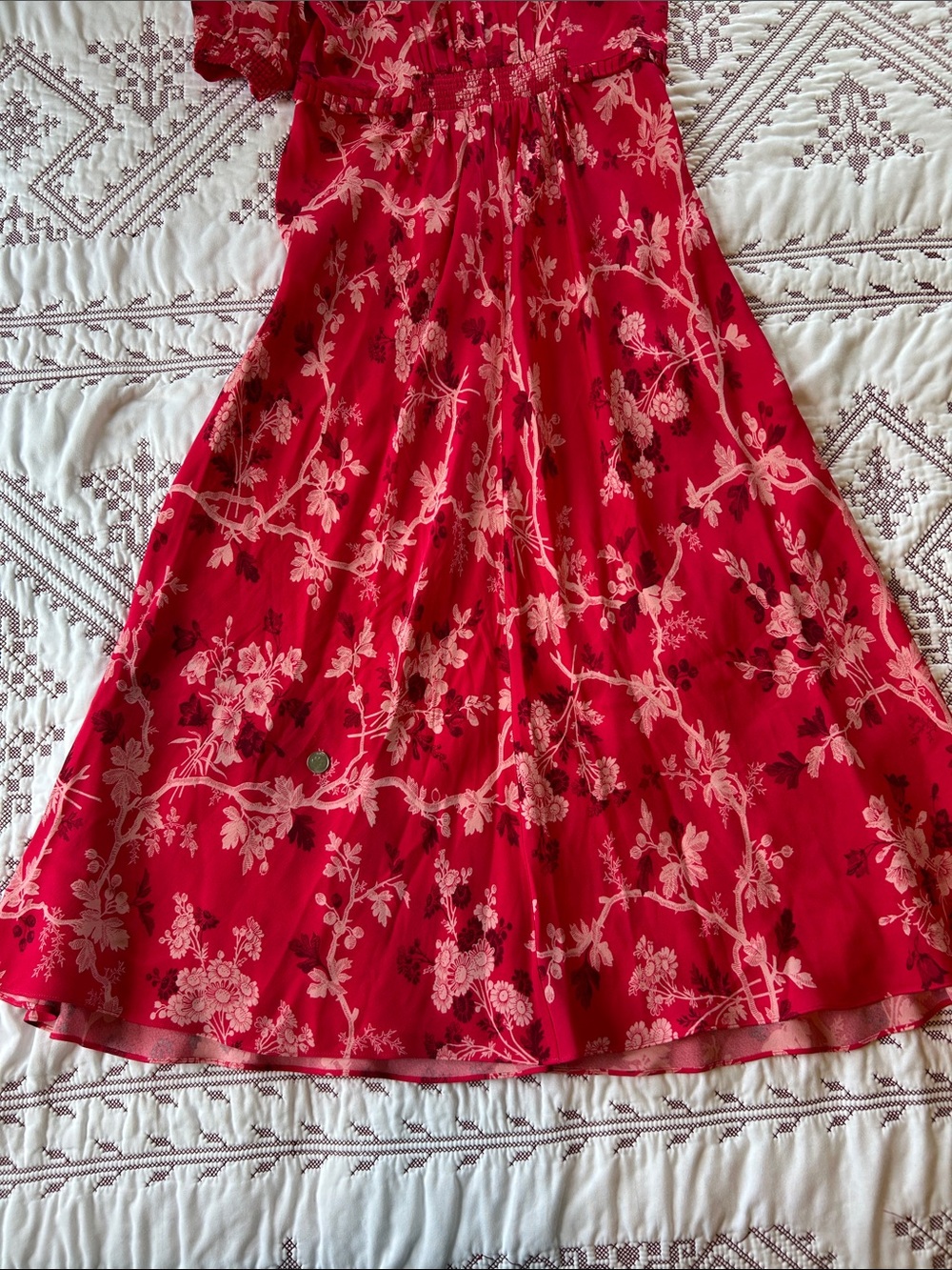 ME+EM Pointed-Collar  Floral Woven Midi Dress - Picture 15 of 15
